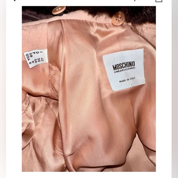 Moschino vintage wool trench coat with detachable faux fur  collar - Picture 2 of 6